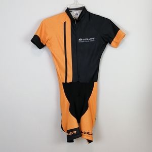 Voler Cycling Suit with Padding Orange Size Small